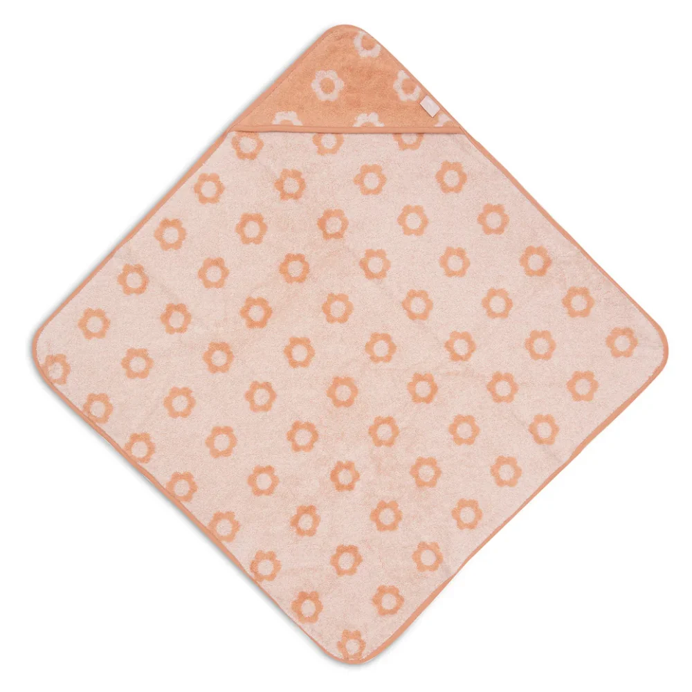 Jollein бебешка пелерина за баня Jacquard Blush