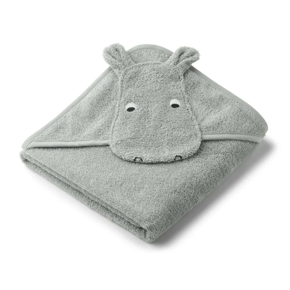 Liewood бебешка кърпа Albert Hippo dove blue