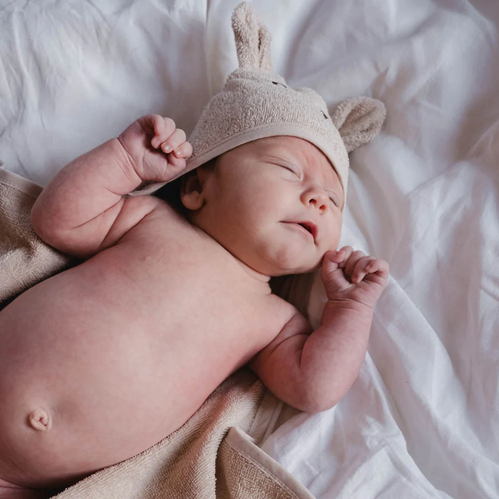 Това е моето бебешко одеяло за баня Moly Bunny