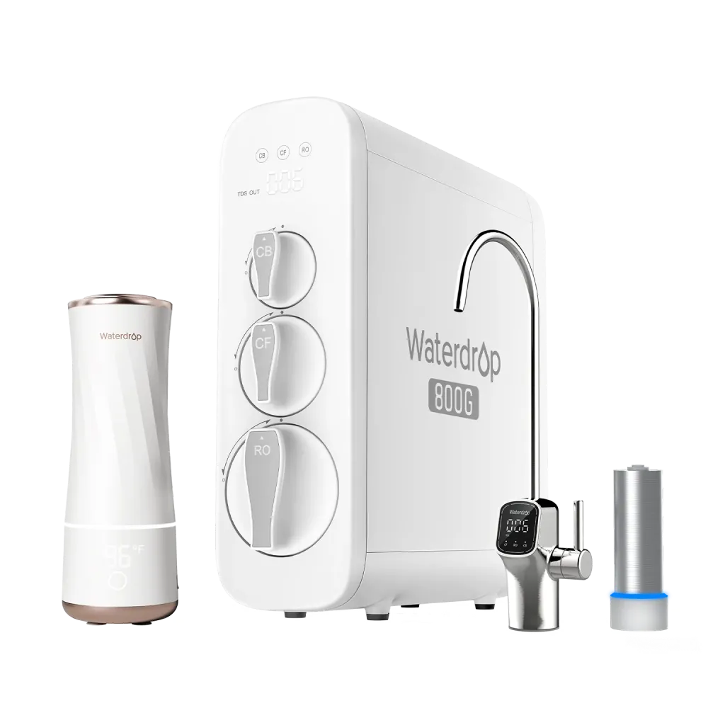 800 GPD Tankless RO System UV Sterilizing Light - Waterdrop G3P800 -BFC2