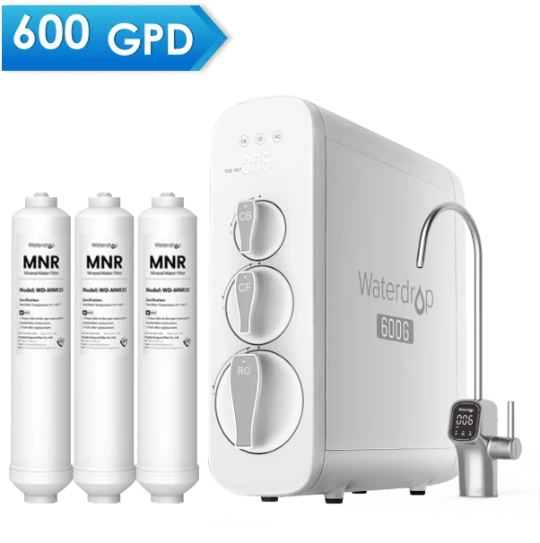 600 GPD Система за обратна осмоза с бърз поток - Waterdrop G3P600-MNR35