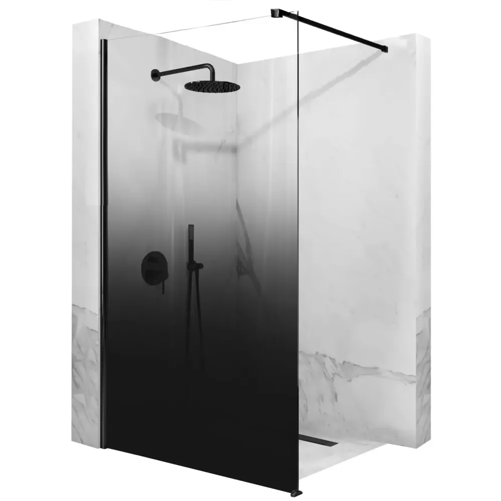 Душ параван REA Aero Ombre Black/Black 90х195 см.