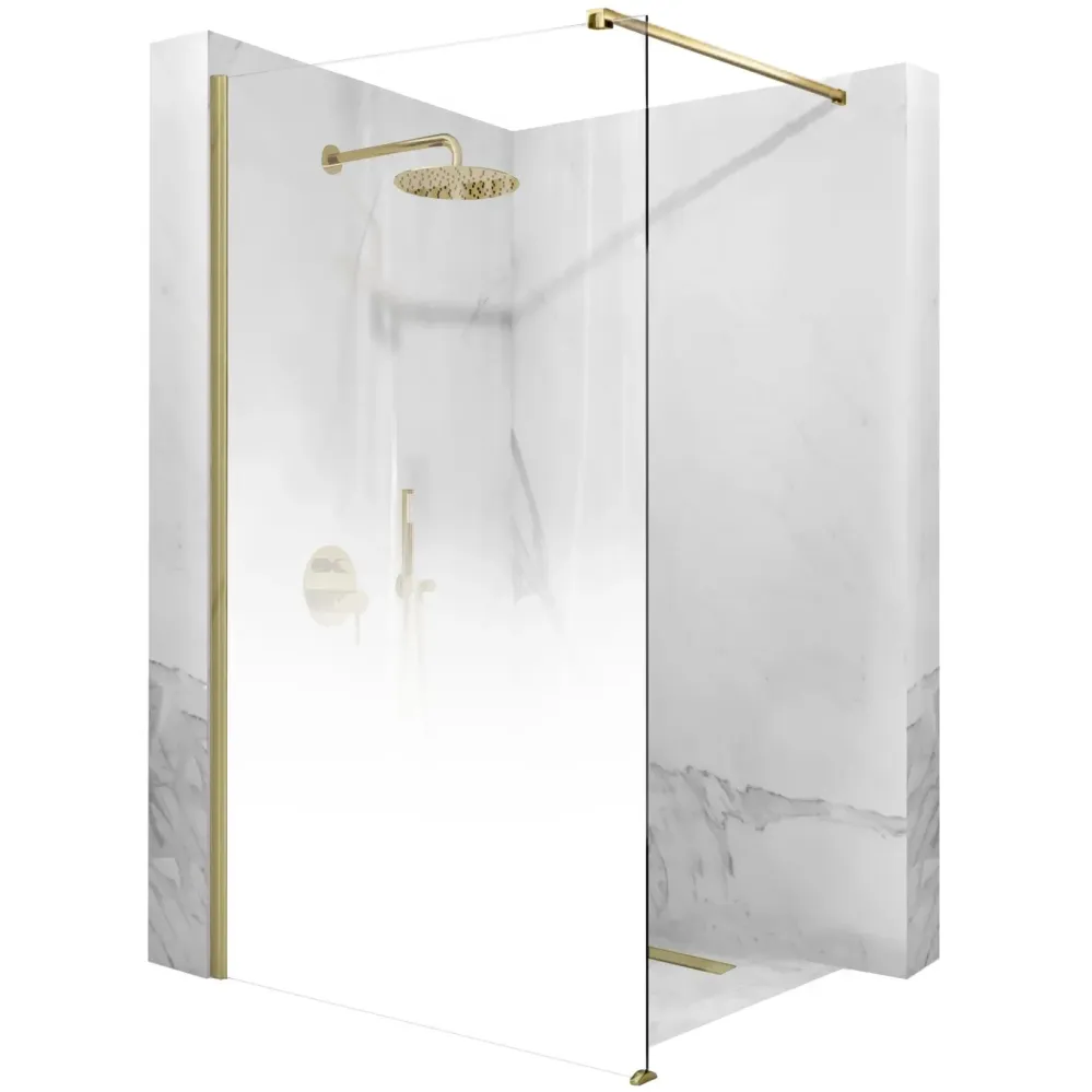 Душ параван REA Aero Ombre Gold Brush/White 90х195 см.