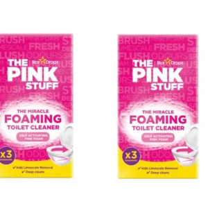 Pink Stuff | Чудодейният пянащ прах за тоалетна | Прах за почистване на тоалетна | 6 x 100 грам