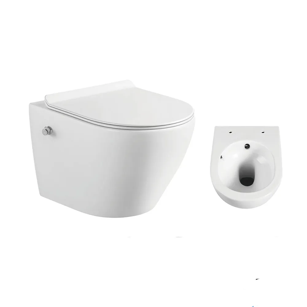Tornado конзолна тоалетна 4937W BIDET с биде и вграден смесител