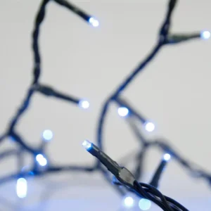 ЛАМПИЧКИ,100 LED,31V АДАПТОР,КОНЕКТОР,ЗЕЛ.КАБЕЛ,СИН,ЗАХР.КАБЕЛ 3М IP44