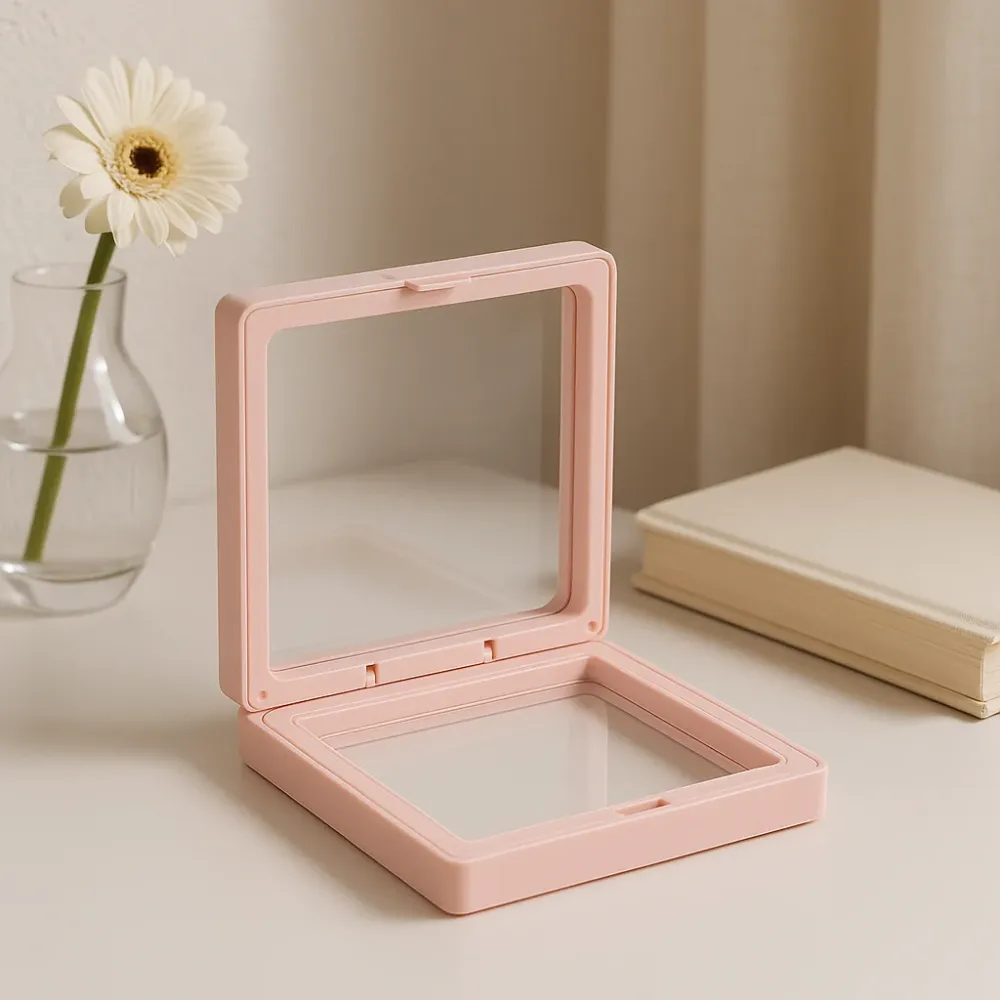 3D плаваща рамка за дисплей 11x11cm розова