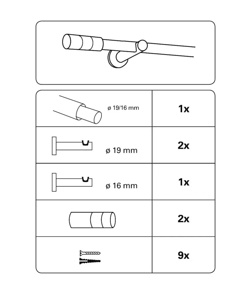 РАЗТЕГАЕМ КОРНИЗ КРИТ 120-210СМ БЯЛ