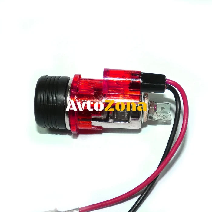 Универсална запалка за автомобил 12V с вградена червена светлина 28мм-29мм