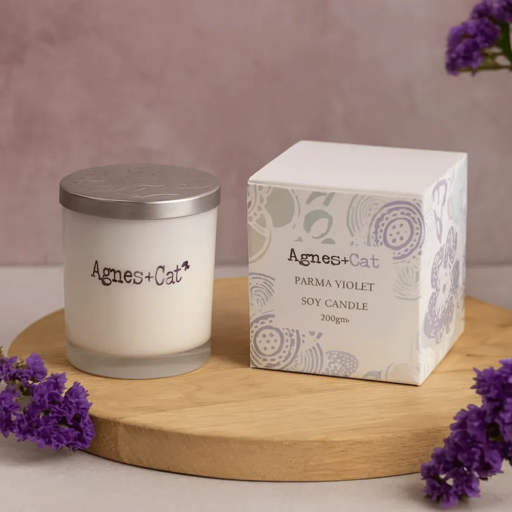 Свещ за молитва, соев восък с аромат на пармска теменуга