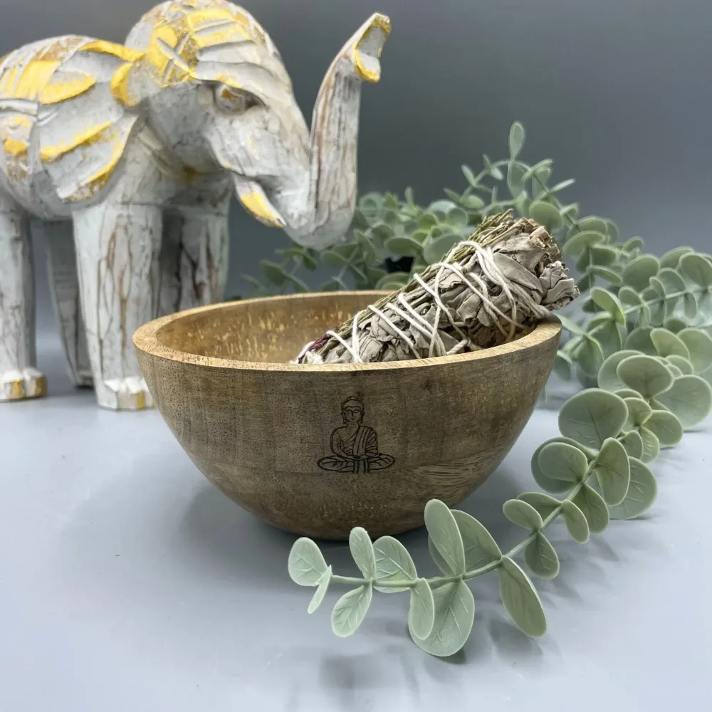 Дървена купа за пречистване Будистки олтарна оферта 13x7cm
