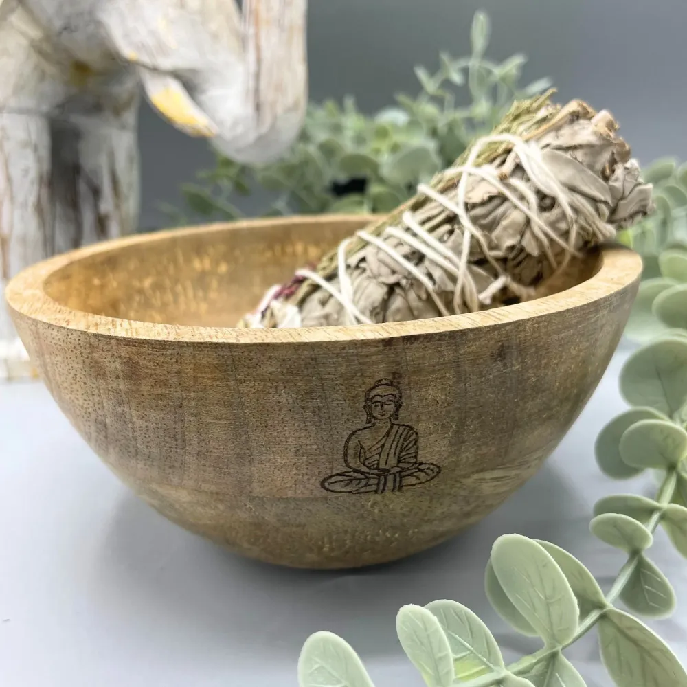 Дървена купа за пречистване Будистки олтарна оферта 13x7cm