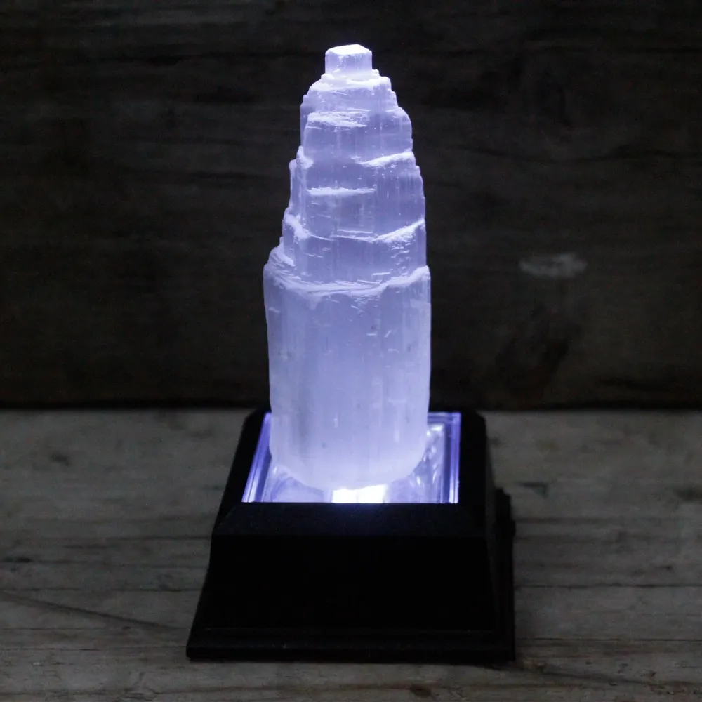 Кристална кула от селенит 10 cm