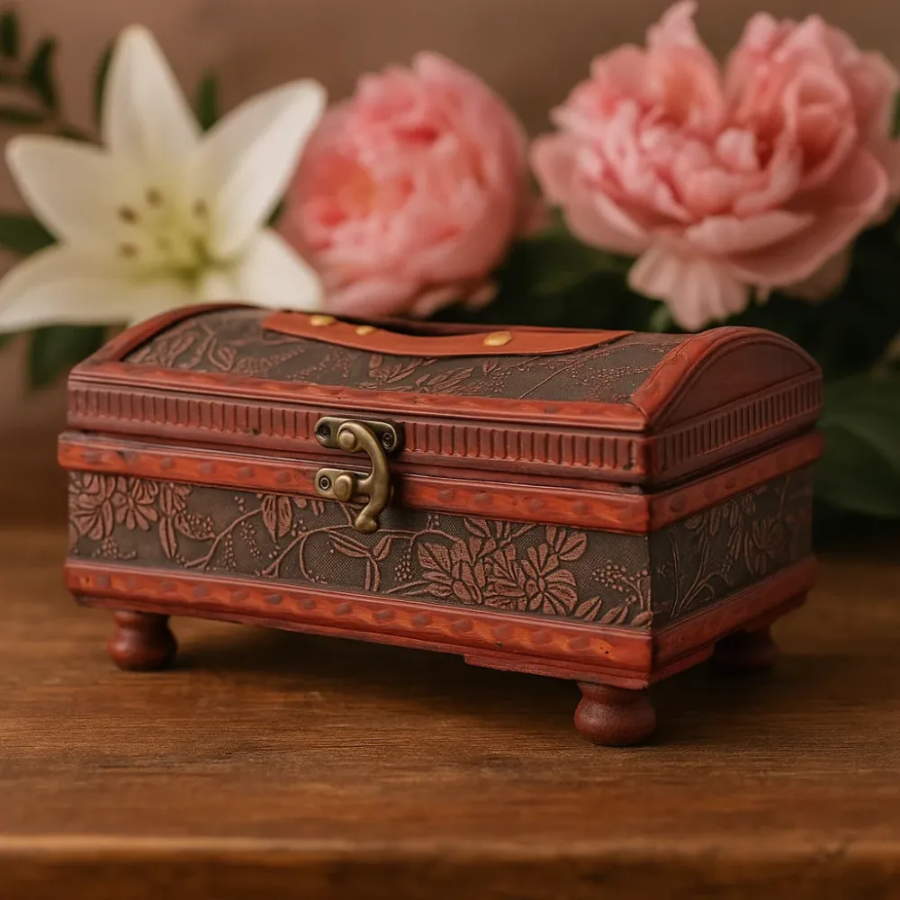 Кутия за кърпички с крачета, винтидж