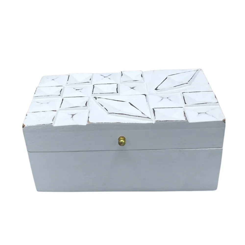 Многофункционална кутия за съхранение Бели диаманти 22x12x10 см