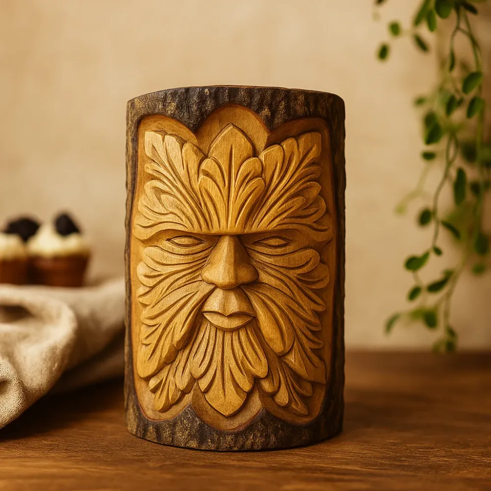 Скулптура Зелен човек голяма 25x19x7cm