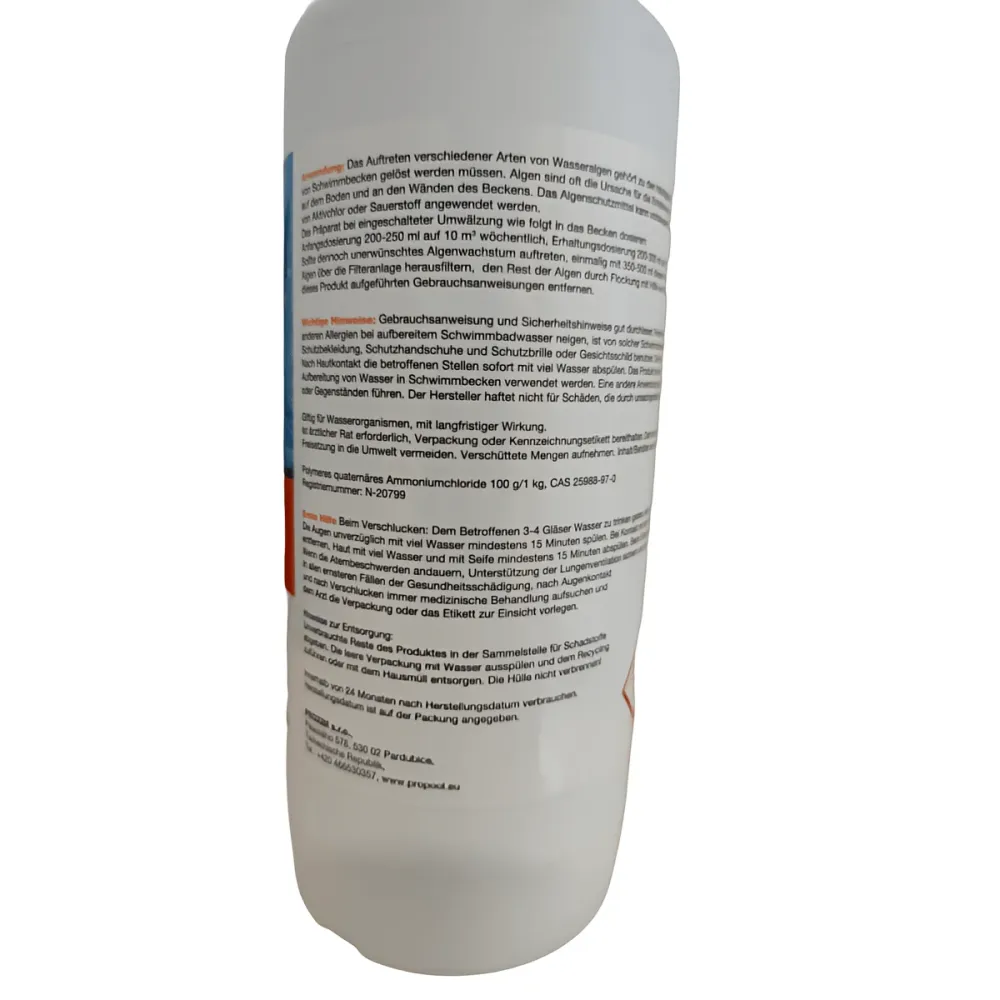 Течност против водорасли 1L за ефективна защита в басейна