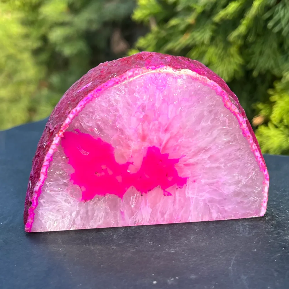 Светилен свещник от розов ахат, бук енд, държач за книги