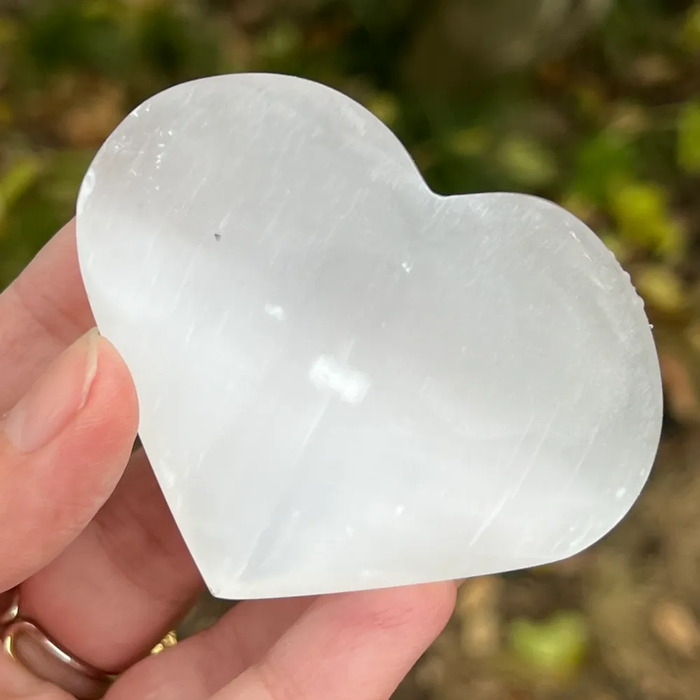 Селенит сърце 6 см крила