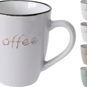 ЧАША ЗА КАФЕ КЕРАМИКА 350ML 4 ЦВЯТА