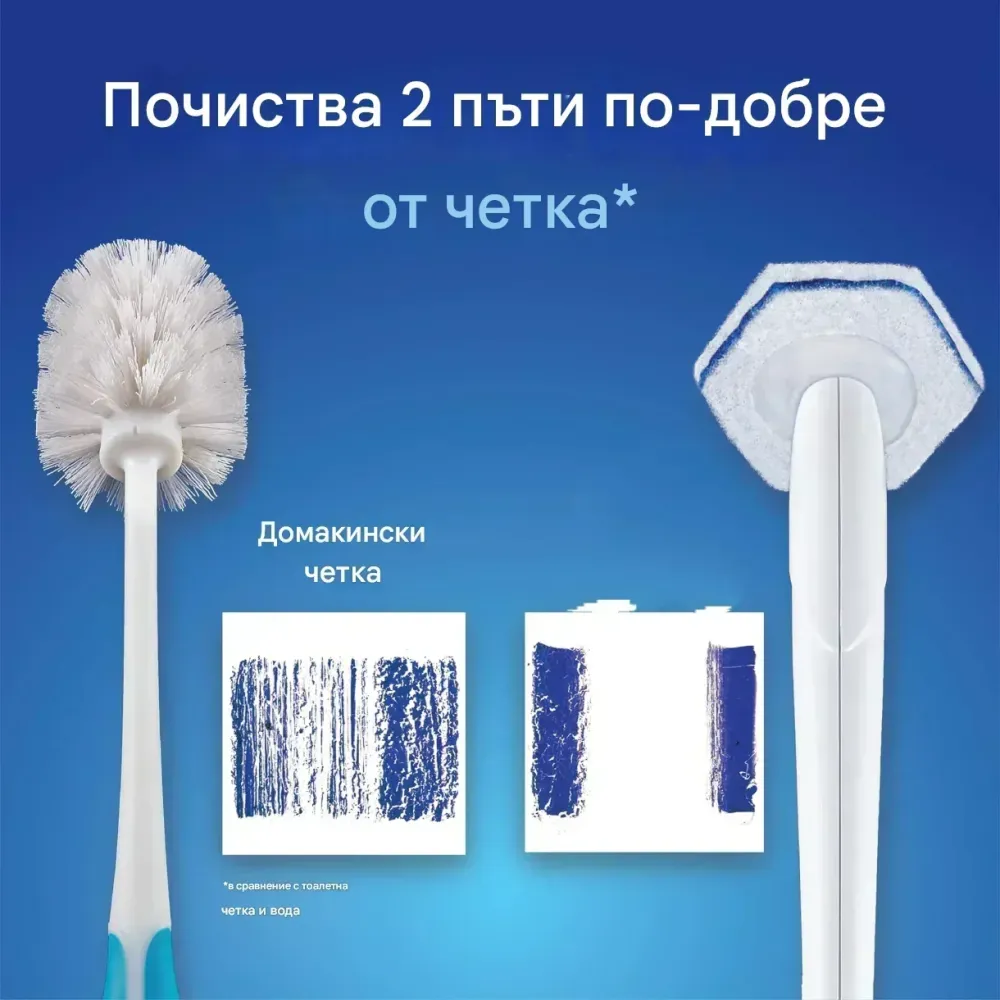 Четка за тоалетна със сменяеми накрайници