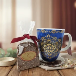 🎁 Подаръчен сет с ройбос чай и ръчно изработена подложка от смола