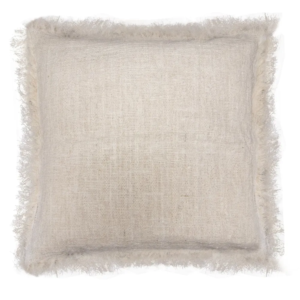Ленена възглавница 45x45cm с ресни