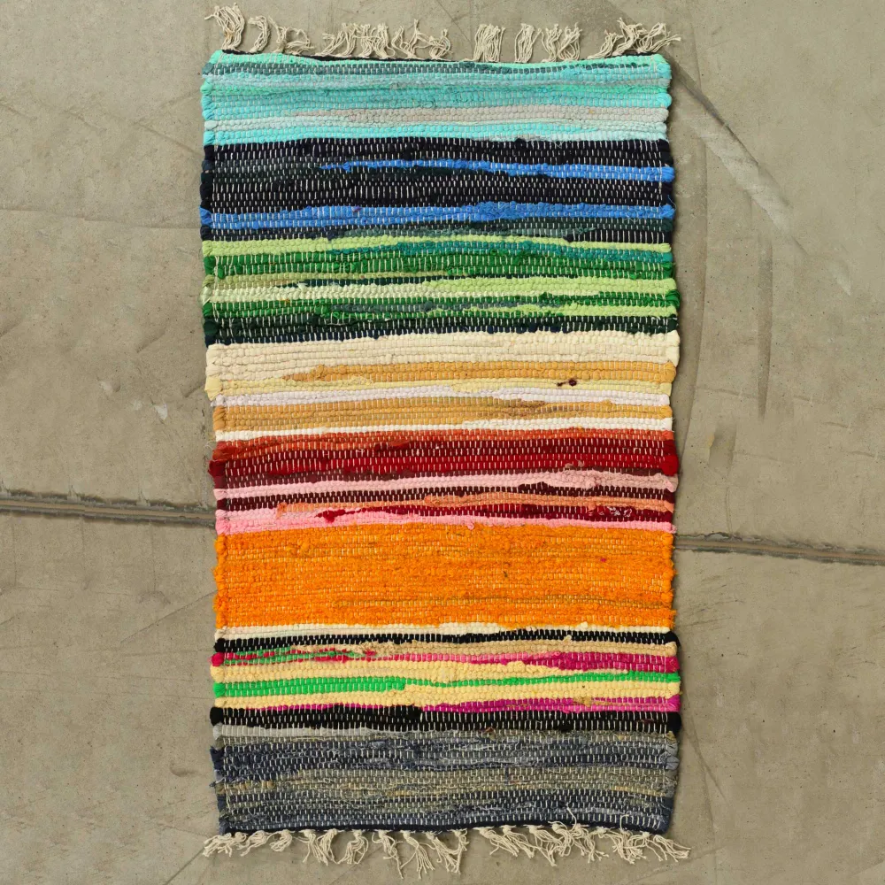 Малък килим от парцали 50x90cm Цветове на дъгата