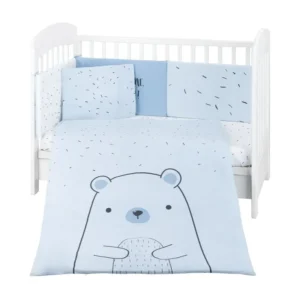 Бебешки спален комплект 6 части 60/120 Bear me Blue