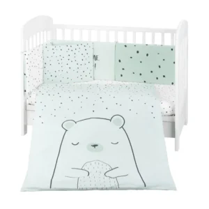 Бебешки спален комплект 6 части 70/140 Bear me Mint