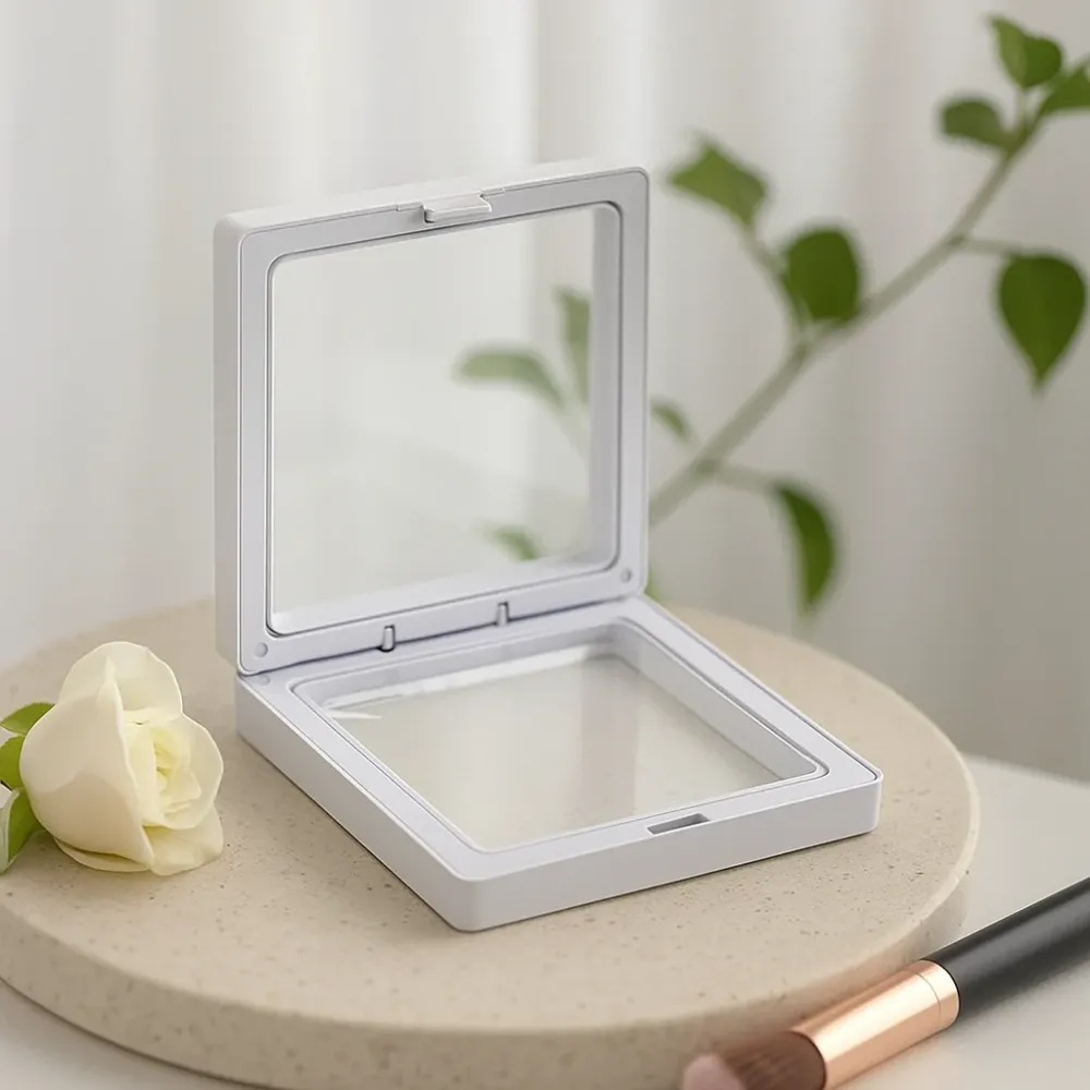 3D плаваща рамка за дисплей 7x7 см бяла