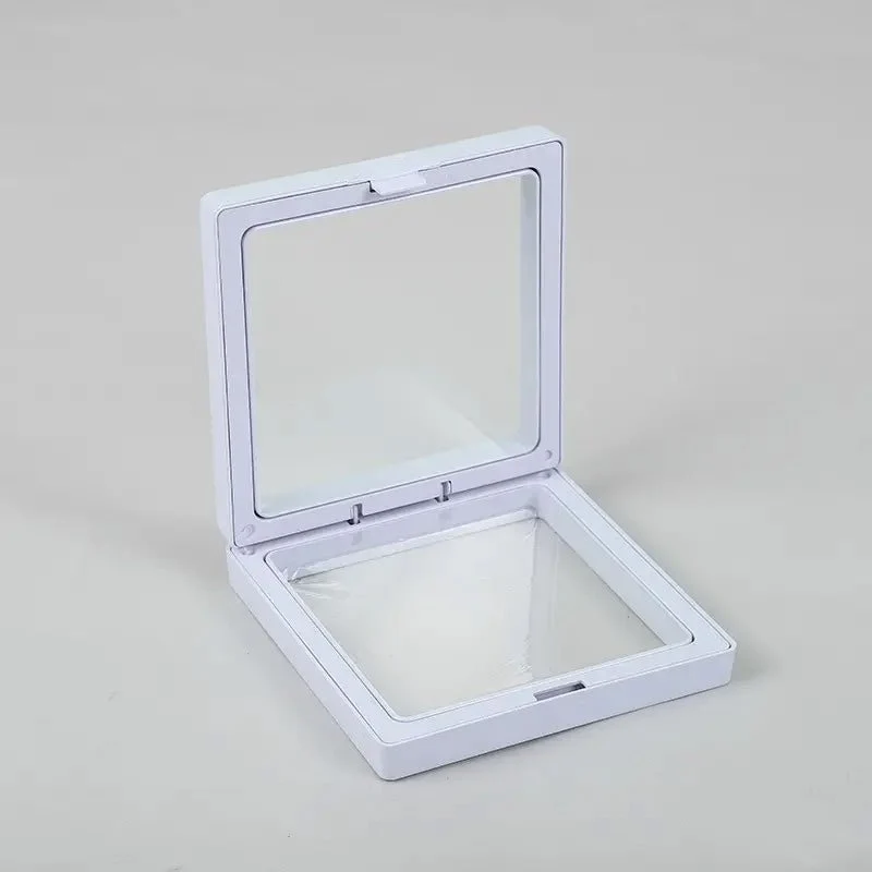 3D плаваща рамка за дисплей 7x7 см бяла