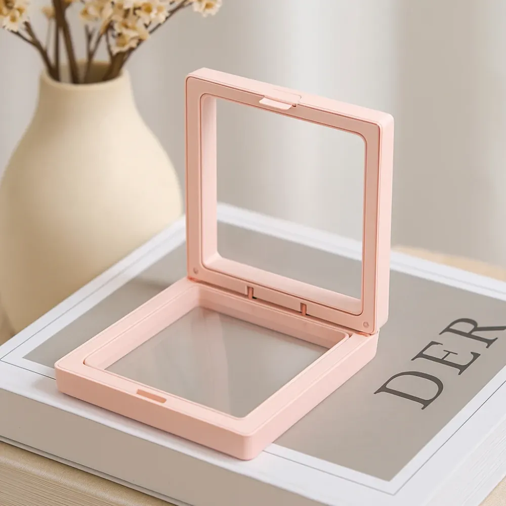 3D плаваща рамка за дисплей 7x7 см розова