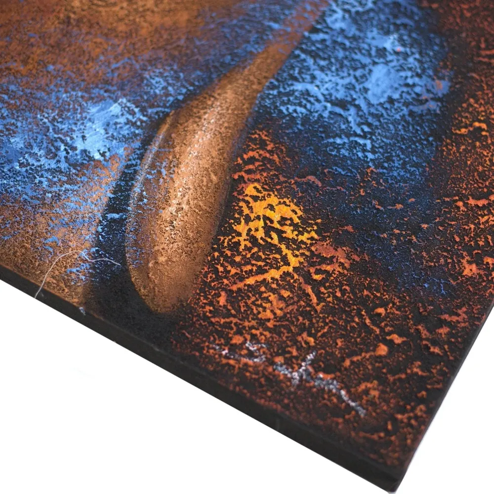 Будистко платно за стена, рамкирано медно 80x60см