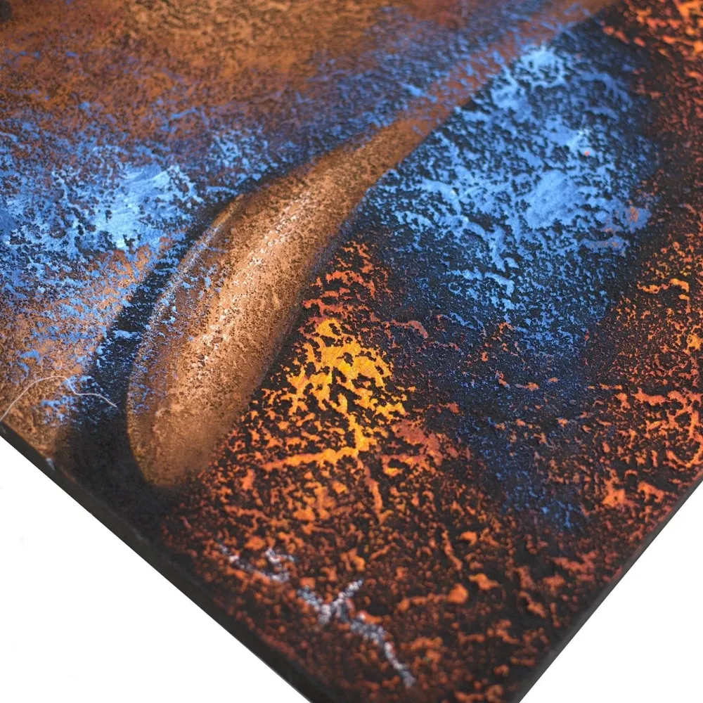 Будистко платно за стена, рамкирано медно 80x60см
