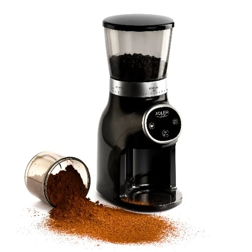 Кафемелачка Adler AD 4450 Burr, 300W, 31 настройки за смилане, 75 гр. за 25 сек., Черен / Сребрист