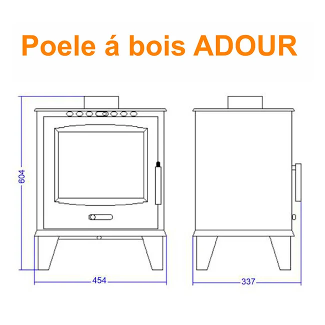 Рустикална дървена печка ADOUR PF036F