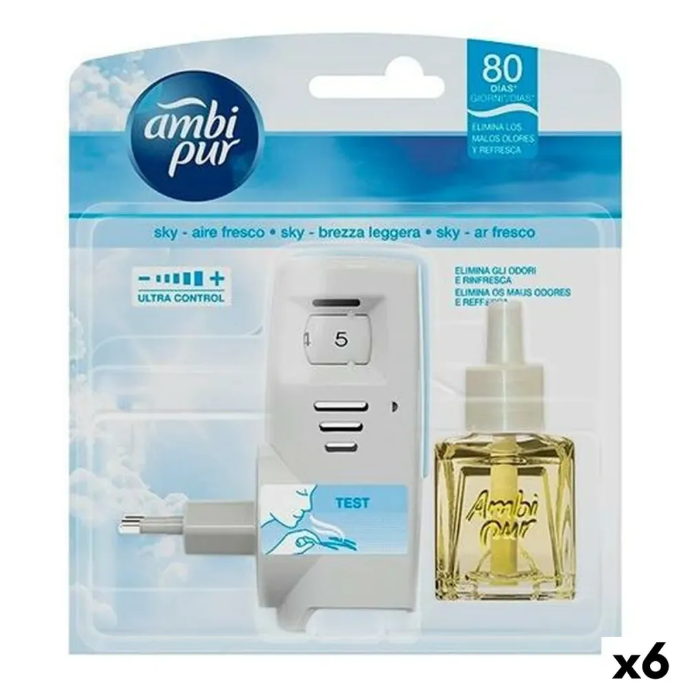 електрическия ароматизатор с пълнител Ambi Pur Свежо 21 ml (6 броя)