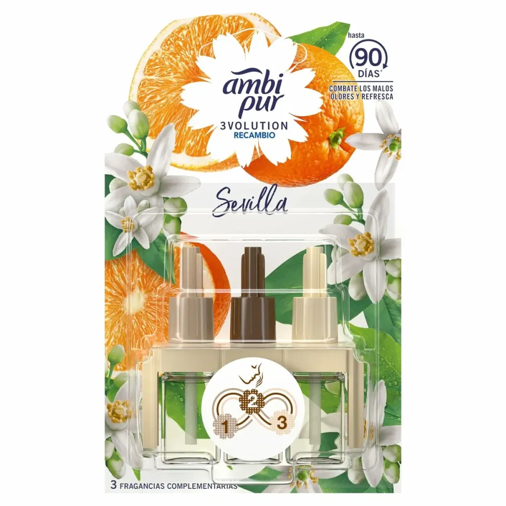 пълнителите за ароматизатор Ambi Pur 3VOLUTION Оранжев 20 ml