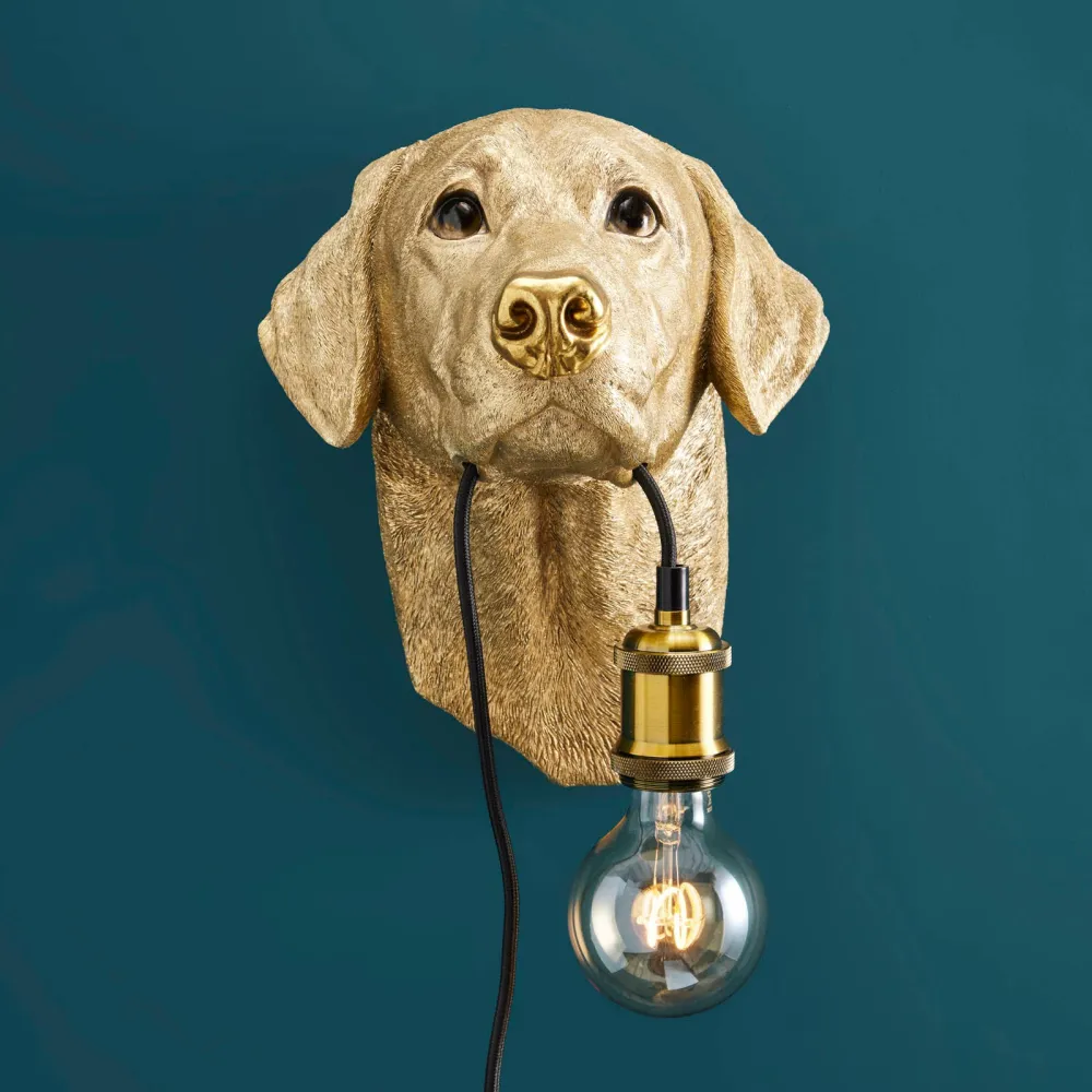 Applique murale Labrador "Lucky" or