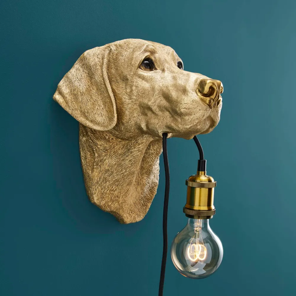 Applique murale Labrador "Lucky" or