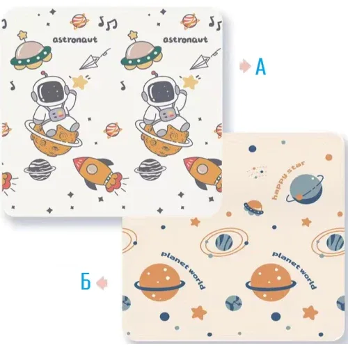Бебешко меко килимче Astronaut / Planets 180*200*2 размер XL