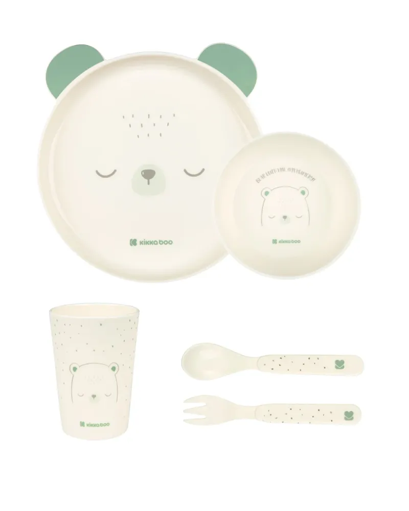 Сет за хранене пластмаса Bear me Mint