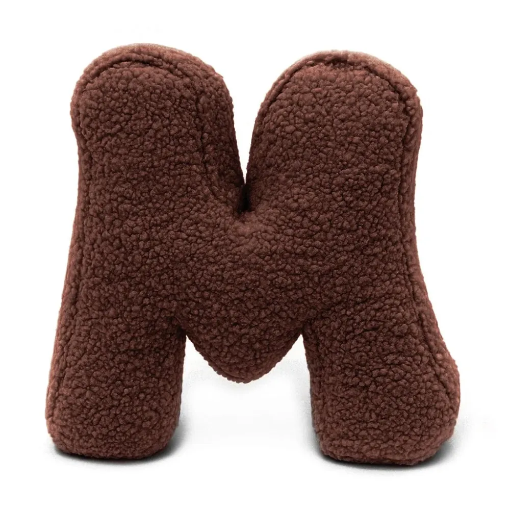 Възглавница Буква от Азбуката Тъмнокафяв | Bearly