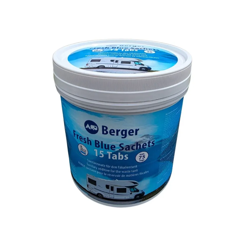 Препарат за химическа тоалетна за кемпери Berger Fresh Blue 15 сашета