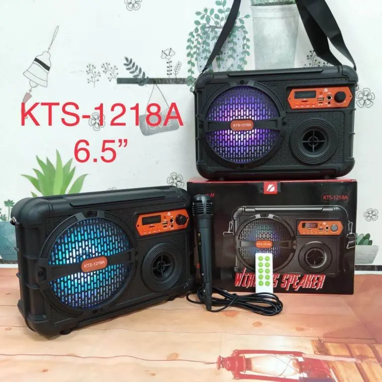 Активен Bluetooth караоке високоговорител с микрофон 6.5" KTS-1218A компактен размер