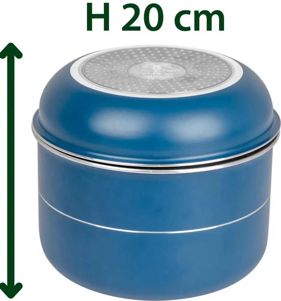 Комплект съдове за готвене за къмпинг 7+1 BRUNNER CAREZZA 22см