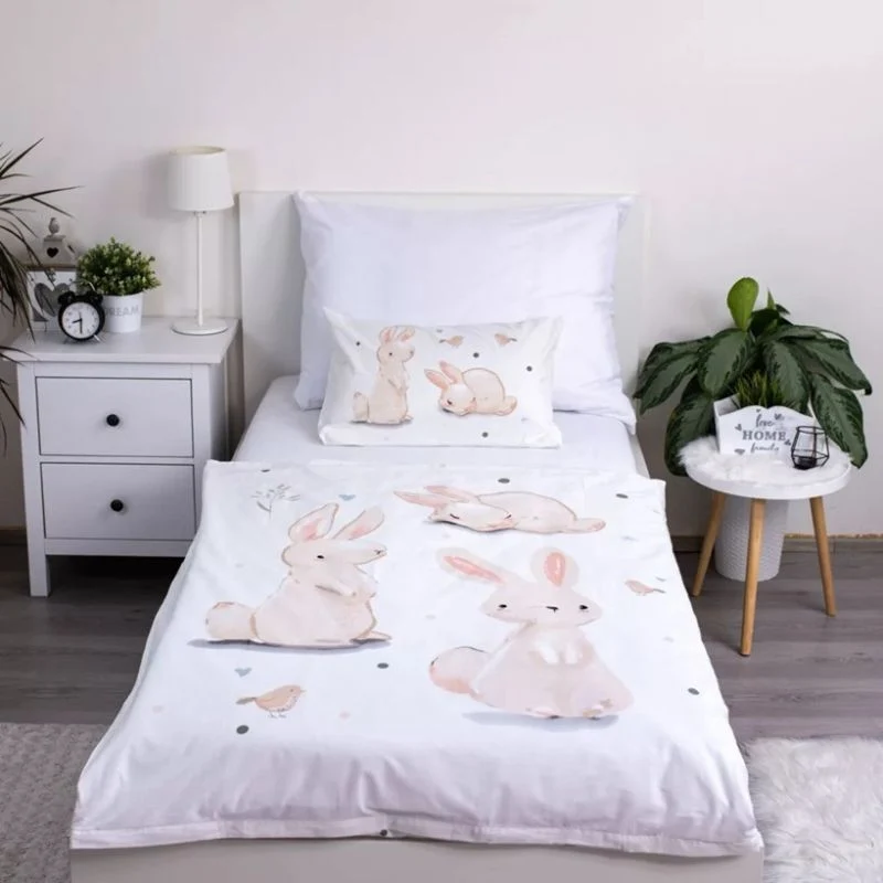 Детски спален комплект Bunny, 100 % памук, 2 части, 100x135 см