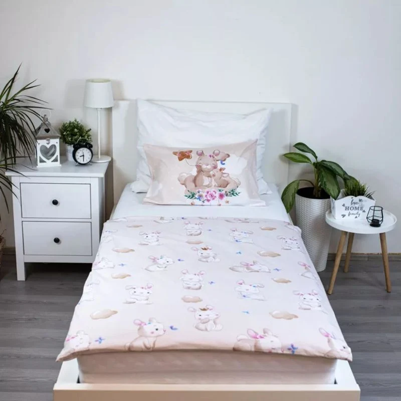 Детски спален комплект Bunny Star, 100 % памук, 2 части, 100x135 см