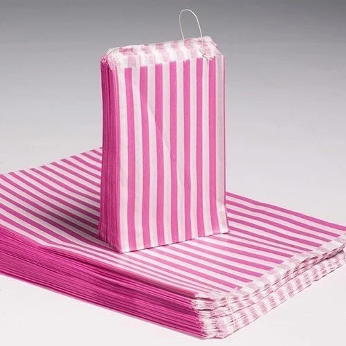 Хартиени торбички Candy Stripe розови 7x9 1000 броя пакет